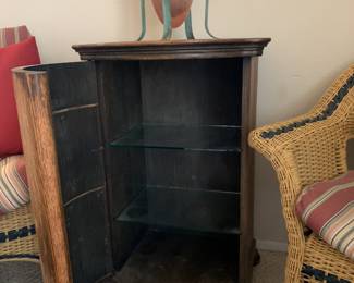 Antique Bow front cabintet