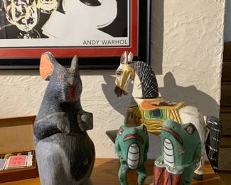 Hand Painted & Carved Wooden Frog Band