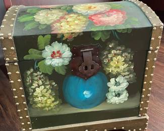 Hand painted storage trunk