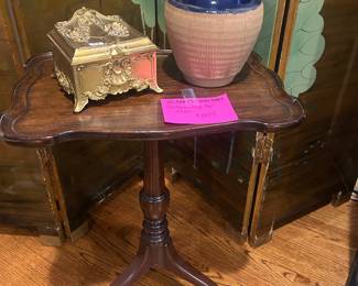 Antique flip top small table
