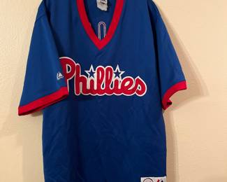 Cool Philadelphia Phillies
Jersey Mens Medium Blue Red Majestic Jim Thome...
Pre-Owned • Majestic
• Jersey • Size:M