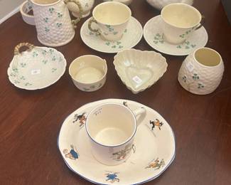 Beleek/Ireland Tea set and other pieces