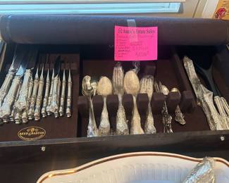 Reed and Barton, Marlbourgh patten Sterling Set in Box