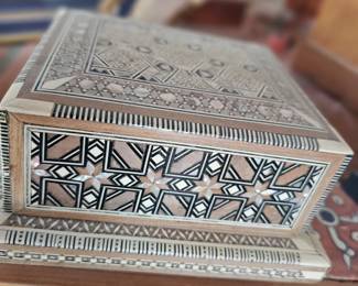 inlaid wooden box