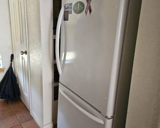 clean fridge and bottom freezer