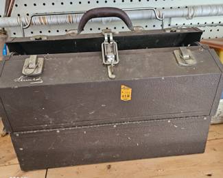 vintage metal tool box