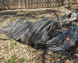 barb wire, sold as a lot