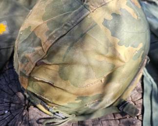 vintage military helmet