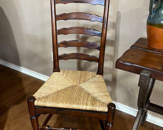 Pair of ladder back chairs