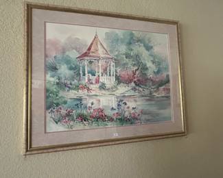 Signed and numbered water color