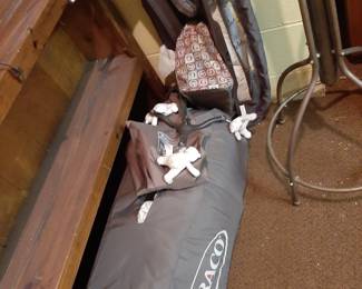 Some baby items.  This is portable crib in excellent condition