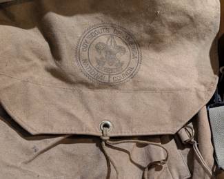 Vintage Boy Scouts Of America National Council Canvas Backpack