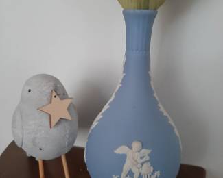 Vintage Wedgwood Blue Jasperware Bud Vase 