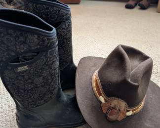 Boggs Waterproof Boots & Charlie 1 Horse Custom Made Hat
