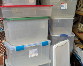 Just a small sample of storage totes that will be available 