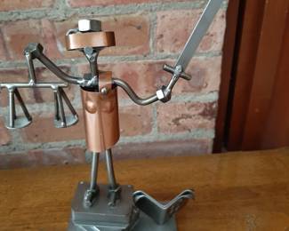 Justice is Blind metal sculpture