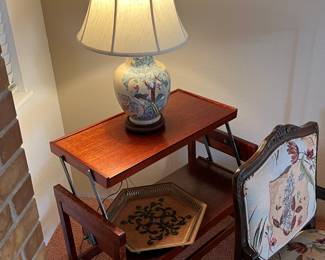 $200.00.  MCM Vintage 60s LIFT-top end table crafted from high quality mahogany and smooth even lift mechanism for effortless height adjustment and lower shelf.