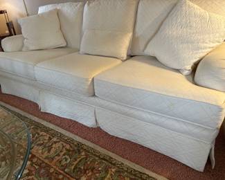 $40. Hickory and White Sofa.