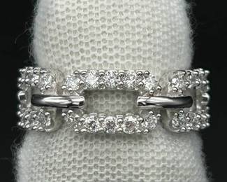 1.03 Carat Pavé Diamond Chain Link Ring