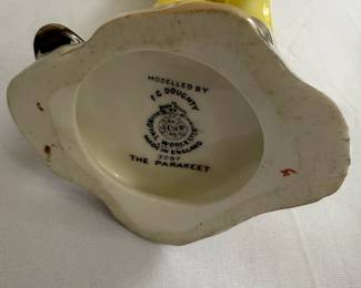 Base of the Royal Worcester "The Parakeet" figurine