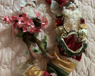 Mark Roberts Collection Christmas decorations - A Flower Fairy and a large Candy Bag Fairy