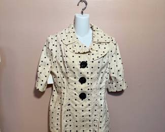 An Ren New York polka dot three-button blouse, size 8