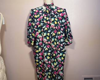 Ungaro floral print dress, made in Italy, size 40/8