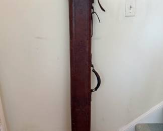 Vintage Abercrombie & Fitch Leather Elliott style gun case, 54-inch long