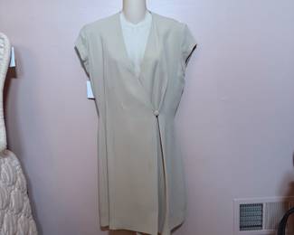 Giorgio Armani single button 100% silk wrap top, made in Italy, size 42