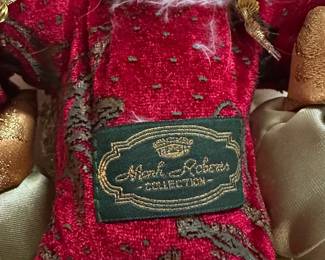 Closeup of labeling on the Mark Roberts Collection holiday figures