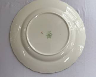 Reverse view of Tuscan fine bone china plates made in England
