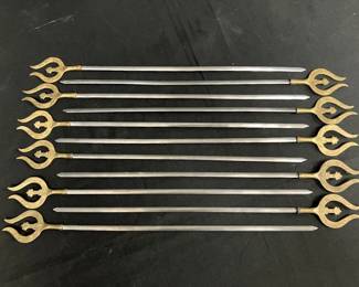 CT434VVintage Turkish Brass  Steel Kabobs