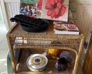 Wicker side table 