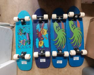 Vintage late 80's and early 90's skateboards