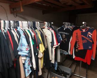 Lots of vintage to modern T-shirts, punk, heavy metal, death metal, sports, Padres, Chargers, Budwieser, RSVLTS, Iron Maiden and much much more.