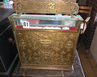 National cash register with original Coca Cola plaque 