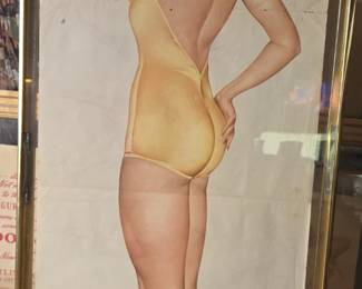 Varga Girl Pinup Miss January 1946 Huge 3 Foot Tall Rare Esquire Vargas Gatefold