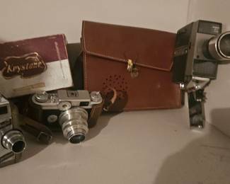 Argus, Keystone, and Polaroid Cameras, and Movie Cameras