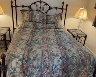 Queen Size Bed With Two Matching Night Tables And Two Matching