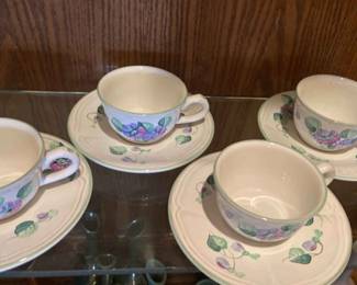 Set Of Four Cups And Saucers By Herend