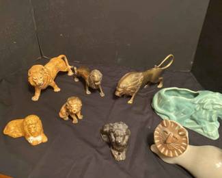 Vintage Lion Figures