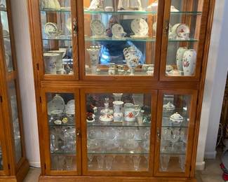 Large Oak Display Cabinet