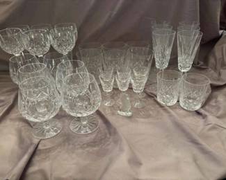 Grouping Of Waterford Lismore Pattern Crystal Stemware