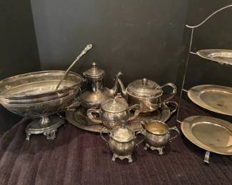Silver Plated Tray And More Willams Bros., Rogers, Barton  Reed