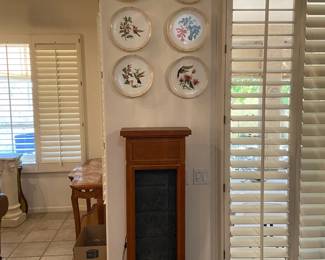 Indoor Waterfall And Decorative Plates