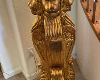 Gilt Wood Pedestal Stand