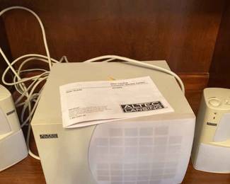 Latex Landing Computer Speaker System and Lenovo Monitor