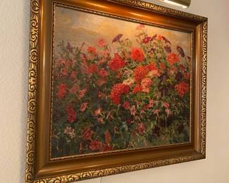 Impressionist Wild Flowers Oil On Canvas