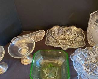 Frank M Whiting Silver glass Compotes And Other Glassware