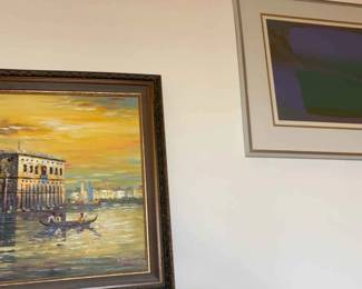 Oil On Canvas And Serigtaph